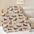 Horse Blanket Horse Throw Blanket Gifts for Girls Boys Kids Adults Women Men Super Soft Cozy Plush Fluffy Fuzzy Fleece Blanket Home Decor 50''X60''