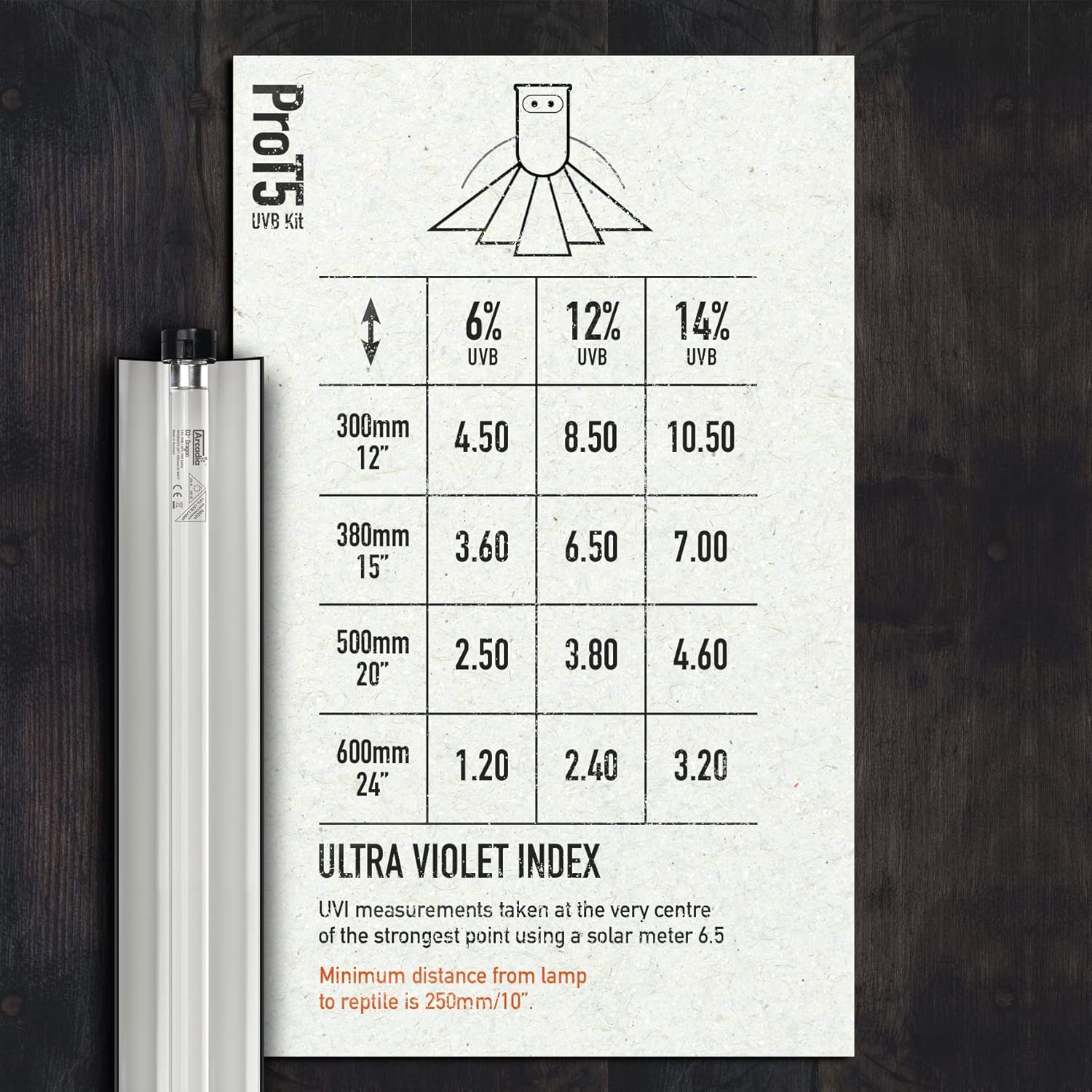 Arcadia Pro T5 UVB Lighting Kit - 39W - Dragon