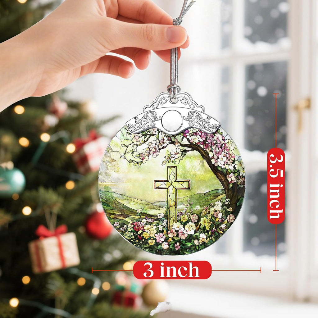 Christian Cross Christmas Ornaments: Christmas Tree Ornaments, Holiday Decor for Christians, Christian Faith Home Decor, Stocking Stuffers, Cross Gifts, Religious Gifts & Gift Ideas, Xmas Gift