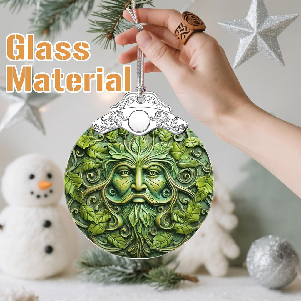 Christmas Ornaments, Christmas Tree Decorations, Keepsake Ornaments, Holiday Decor, Holiday & Xmas Gifts. Gifts for Plant Lovers & Nature Lovers - Green Man-Theme
