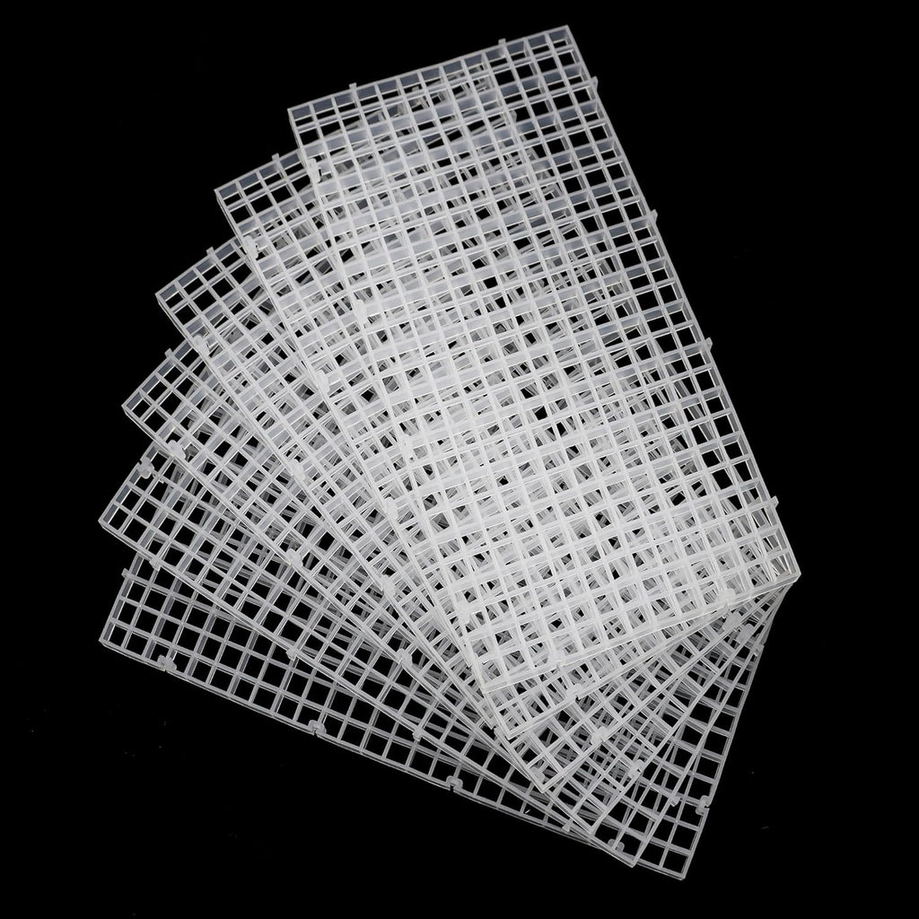ALEGI Aquarium Fish Tank Divider Plastic Egg Crate Aquarium Filter Bottom Tray Plastic Grid (S 6pcs)