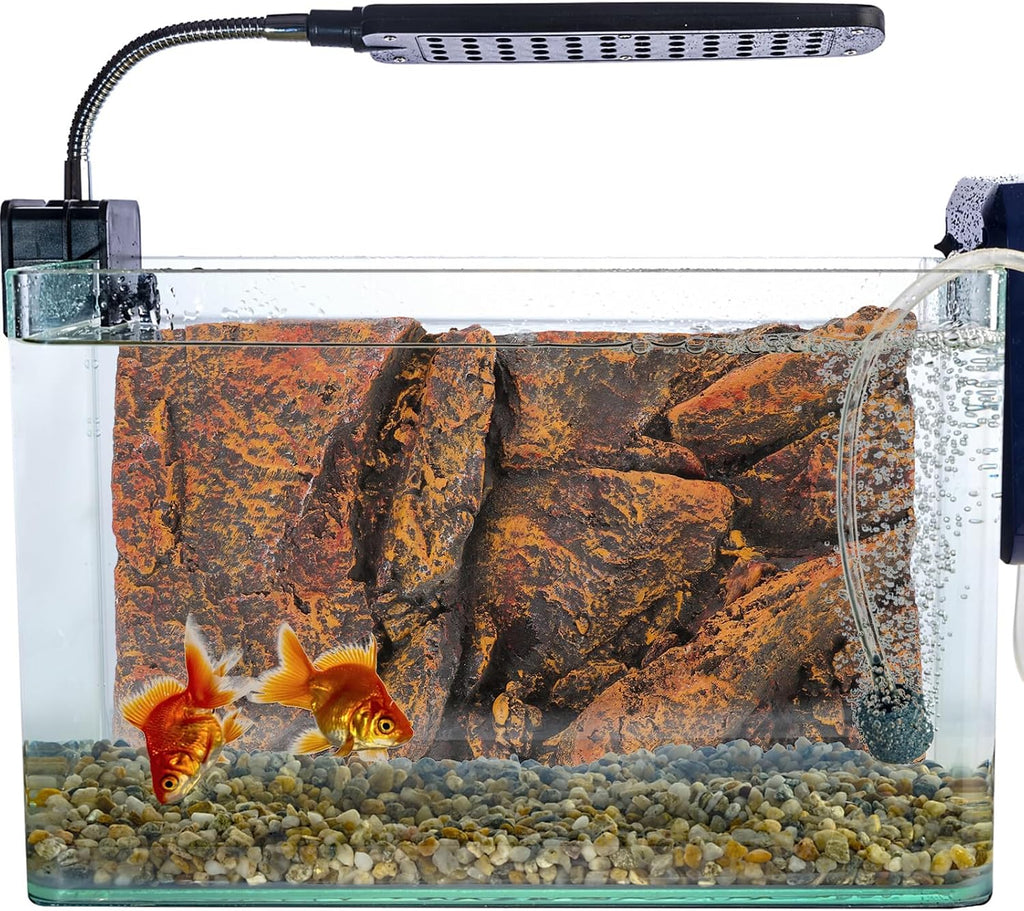 Milisten PU Rock Terrarium Background Board Realistic Aquarium Decorative Panel for Reptile Tanks Fish Tanks Turtle Habitats Lightweight Simulation Scenery