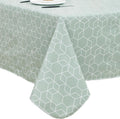 Heavy Duty Vinyl Tablecloth with Flannel Backing Waterproof Oil-Proof Plastic Table Cloth Stain-Resistant Wipeable Rectangle or Square Table Cover for Indoor and Outdoor (Green Grid,54x54 Inch)