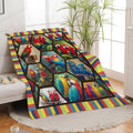 Parrot Bird Throw Blanket Macaw Stuff Gifts for Kids Girls Boys Adults Women Men Soft Cozy Warm Plush Fluffy Fuzzy Fleece Blanket Decor 60''X80''