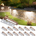 VOLISUN 12 Pack 7 Inch Retaining Wall Lights, Waterproof LED Hardscape Lighting, Cuttable Low Voltage Landscape Lighting, 12V Paver Lights, 3W Outdoor Step Lights, 5000K Daylight, ETL