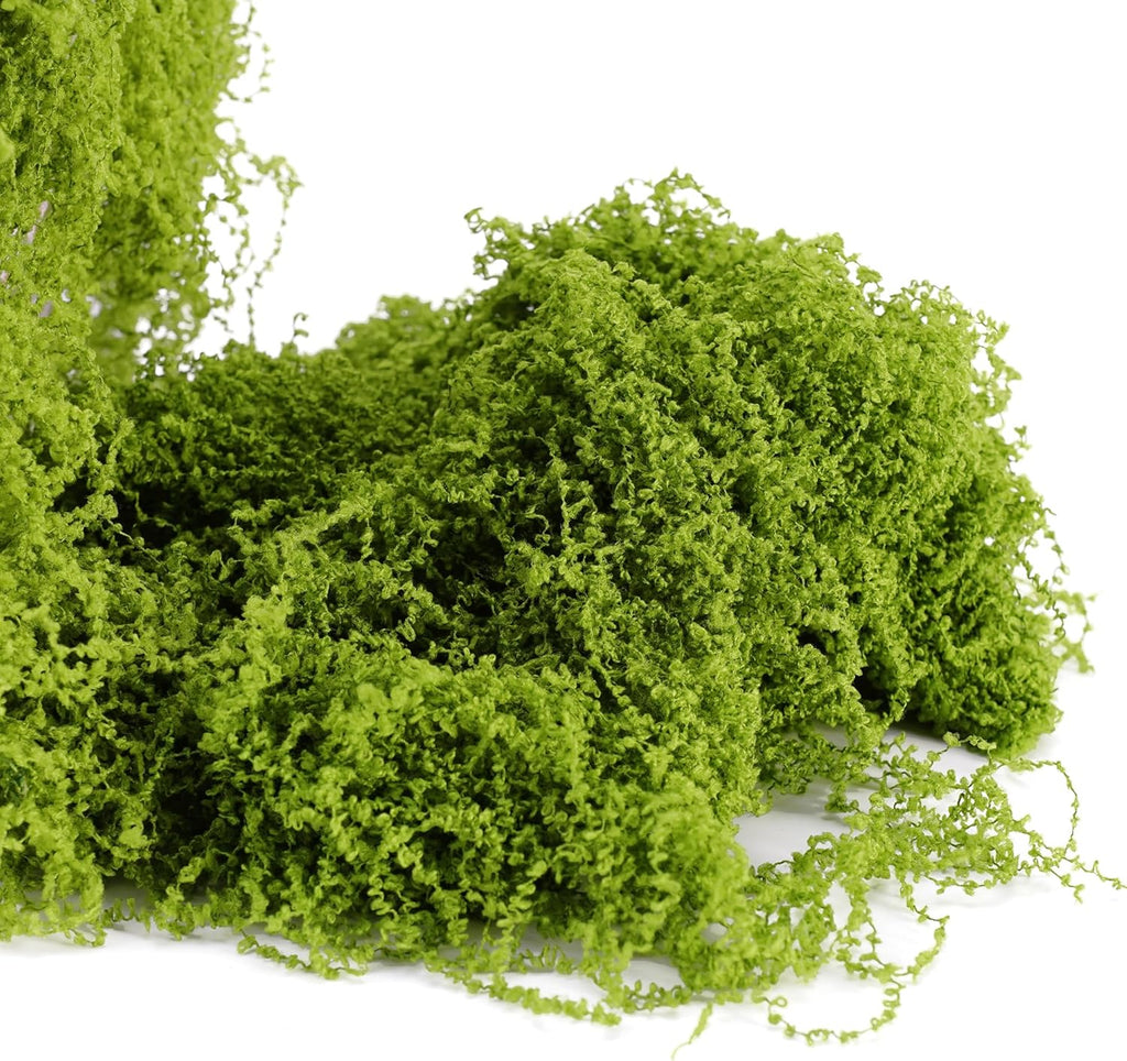 Fake Moss for Potted Plants Indoor, 7OZ Green Moss for Crafts - Realistic Faux Grass Decor for DIY, Terrariums, Fairy Gardens & Table Centerpieces Home Decor (Light Green)