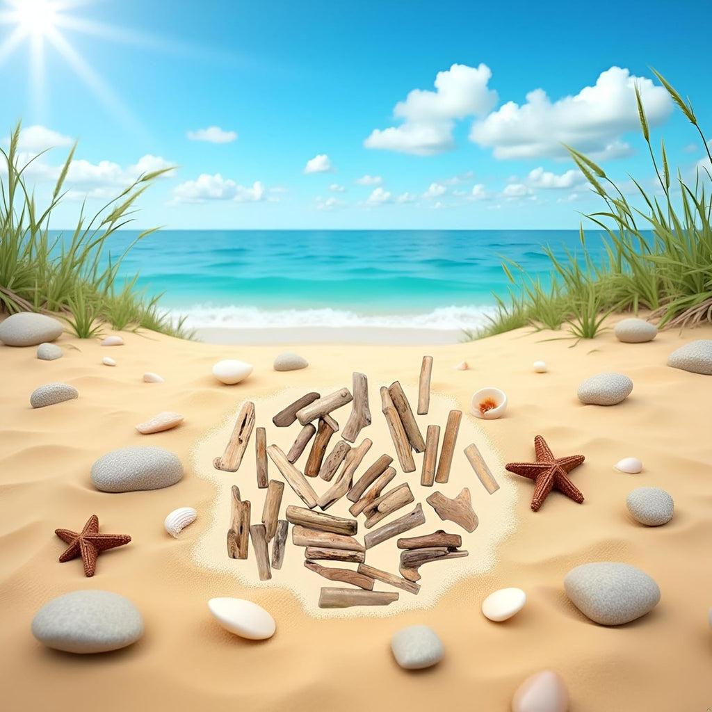 20 Pcs Wood Natural Driftwood Pieces Branch Slices Beach Decor for for DIY Craft Sticks Craft Supplies Craft Sticks Woodcrafts