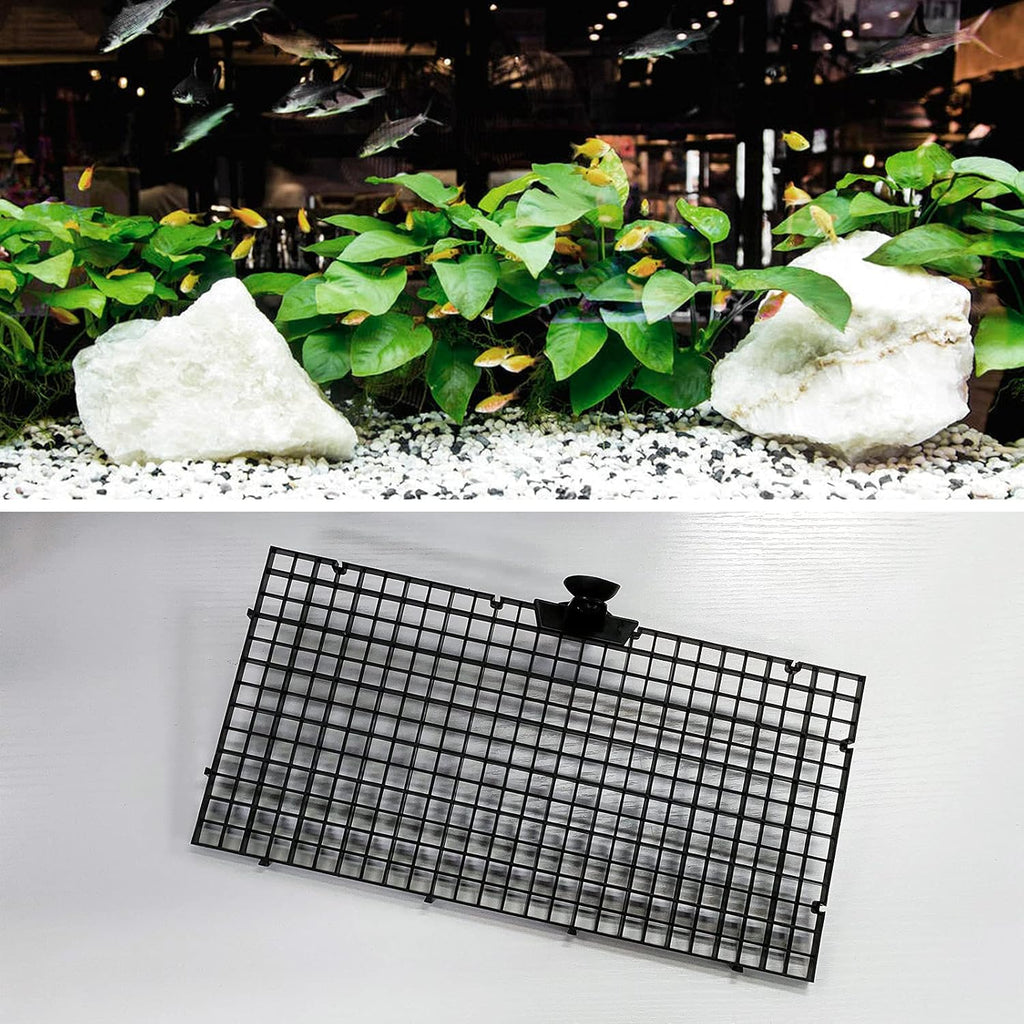 Create idea 10pcs Aquarium Divider Isolation Board Partition Pane Separator Black Mixed Breeding to Keep Different Fish from The Fight 20pcs Sucker Clips