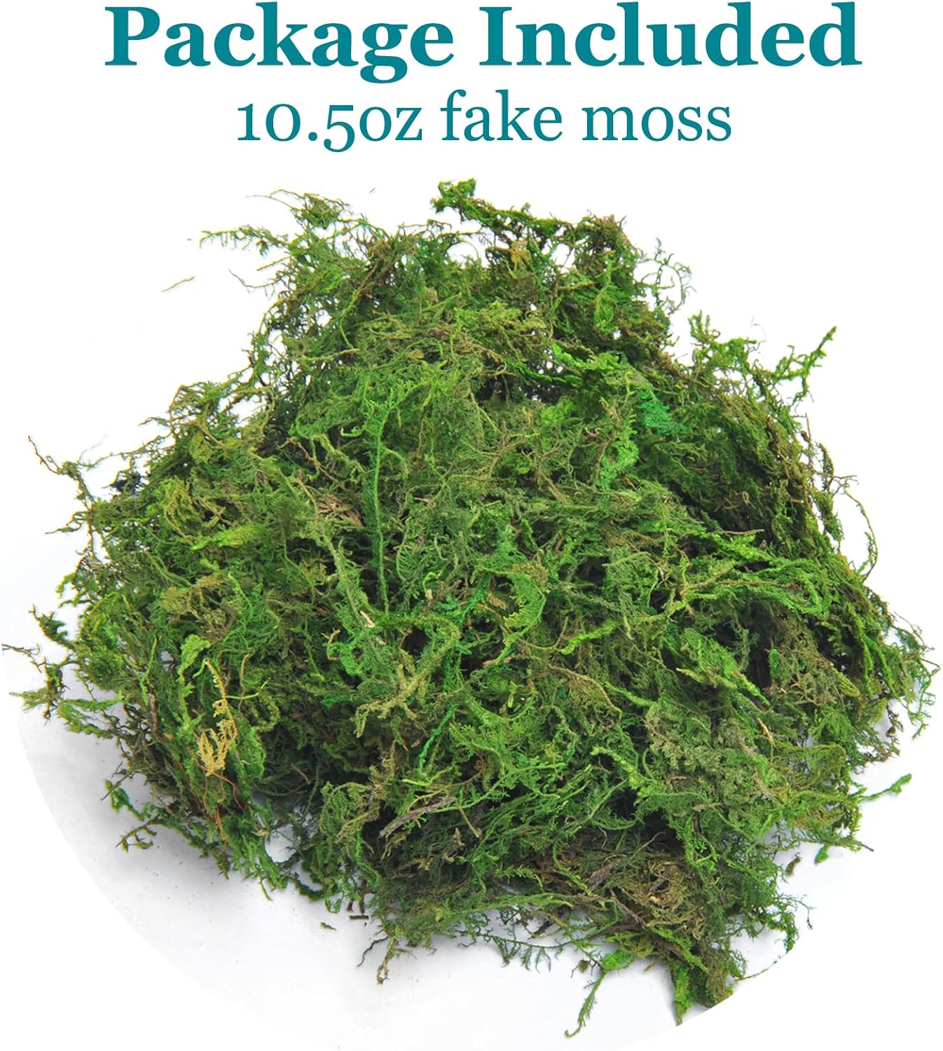 Fake Moss, 10.5oz Aftificial Decorative Green Grass for Centerpieces, Plant, Crafts, Flowers