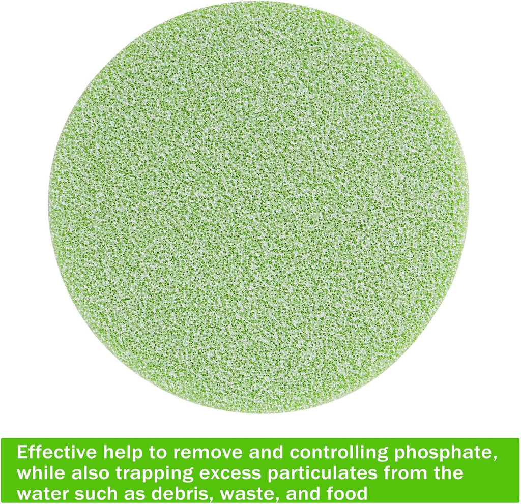 Poweka Phosphate Reducer Filter Pads, Compatible with Fluval FX4/FX5/FX6, 6 Count, Green, Aquarium Filter Accessories