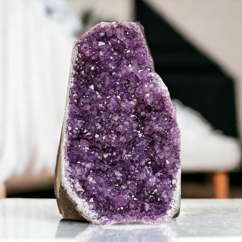 Natural Amethyst (15 lb to 17.5 lb) Crystal Clusters Stone from Uruguay Raw Geode Quartz - Deep Purple Color
