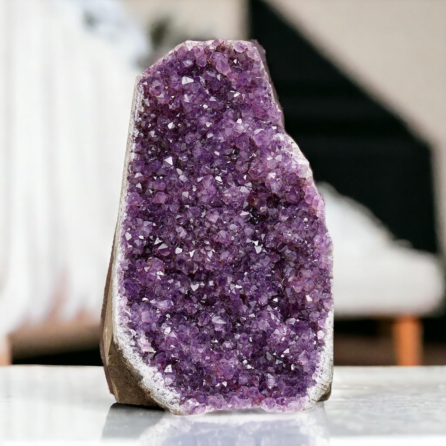Natural Amethyst (15 lb to 17.5 lb) Crystal Clusters Stone from Uruguay Raw Geode Quartz - Deep Purple Color