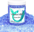 Crushed Glass for Resin Art - 3-6mm Light Blue, 1.5lb | Broken Glass Pieces for Crafts, Vase Filler & Fire Pit Media | Decorative Stones