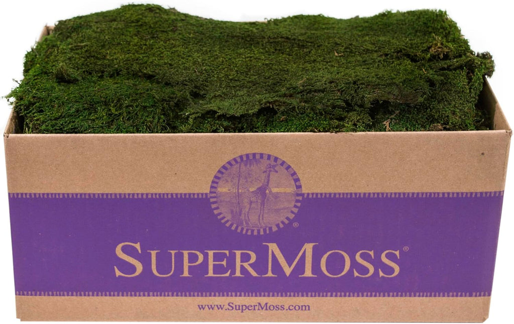SuperMoss (21559) Sheet Moss – Flat Moss for Plants, Terrariums, Wedding Decor & Crafts | Safe, Non-Toxic, Long-Lasting Green Moss for Indoor Plants, Vivariums & Green Wall Art, 25lbs Box, Preserved