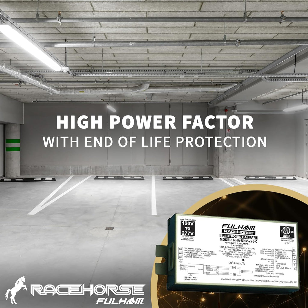 Fulham Lighting Fulham Racehorse CFL Ballast, RHA-UNV-226-C , White