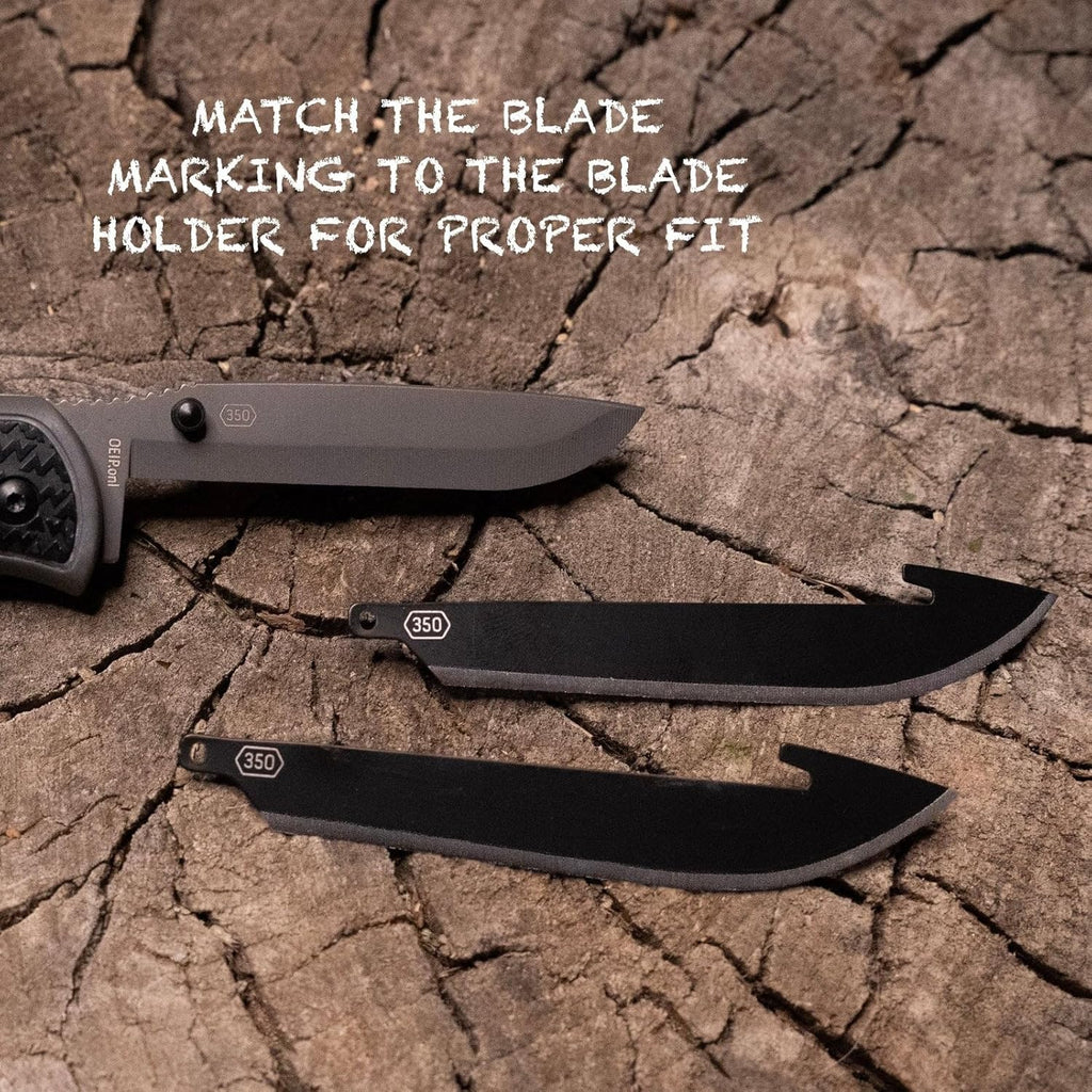OUTDOOR EDGE 3.5" RazorLite EDC Pocket Knife (Obsidian Black), with Replaceable Blades and Clip, Perfect Carry Knive for Camping, Hunting and Survival, Includes 12 Black Steel Drop Point Blades