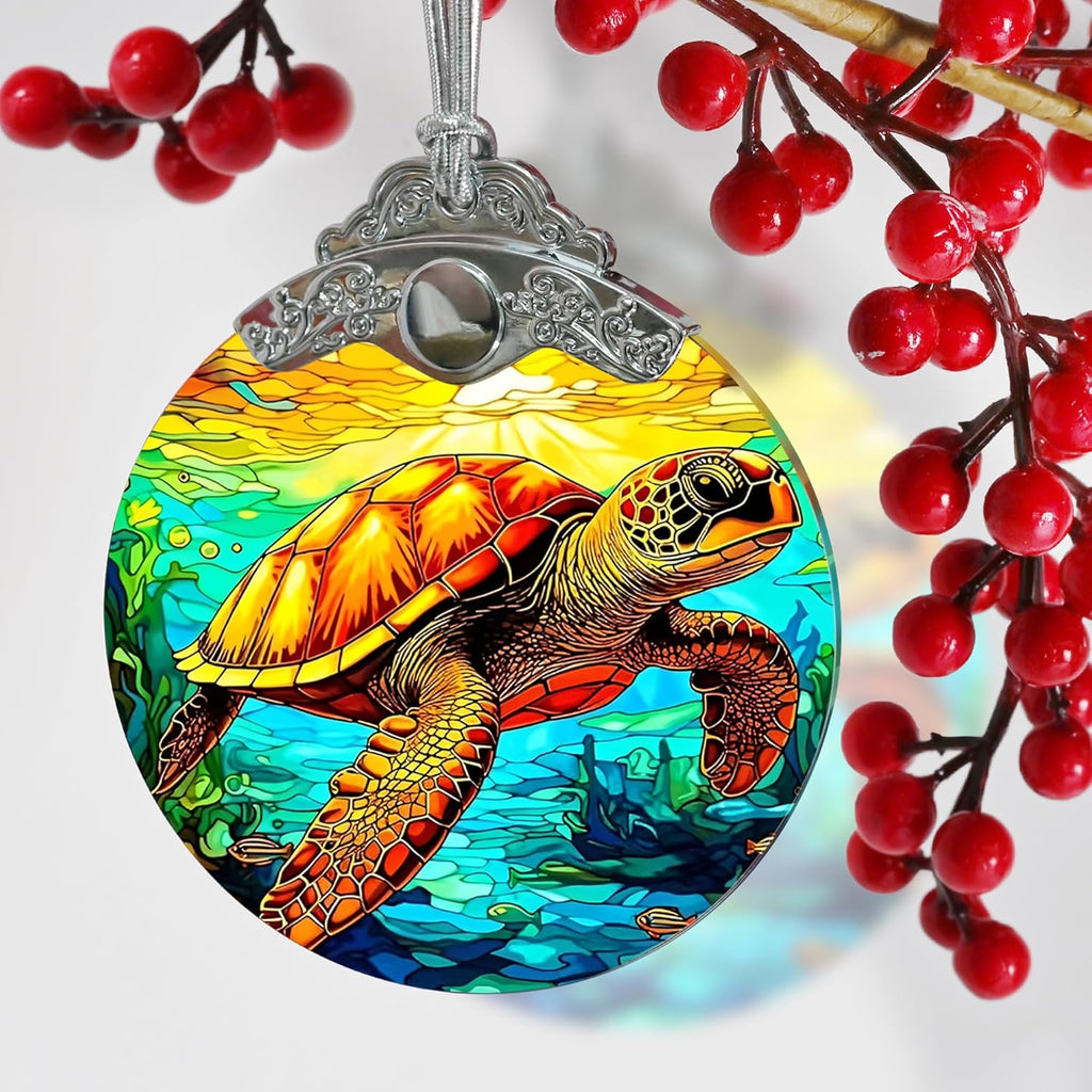 Sea Turtle Ornament - Christmas Keepsake & Stocking Stuffer - Turtle Gift