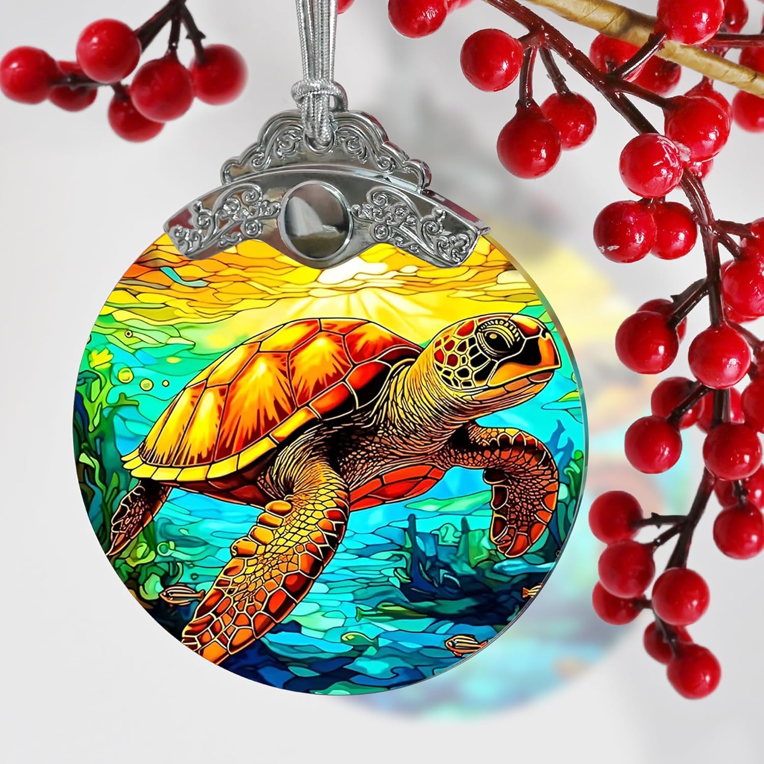 Sea Turtle Ornament - Christmas Keepsake & Stocking Stuffer - Turtle Gift