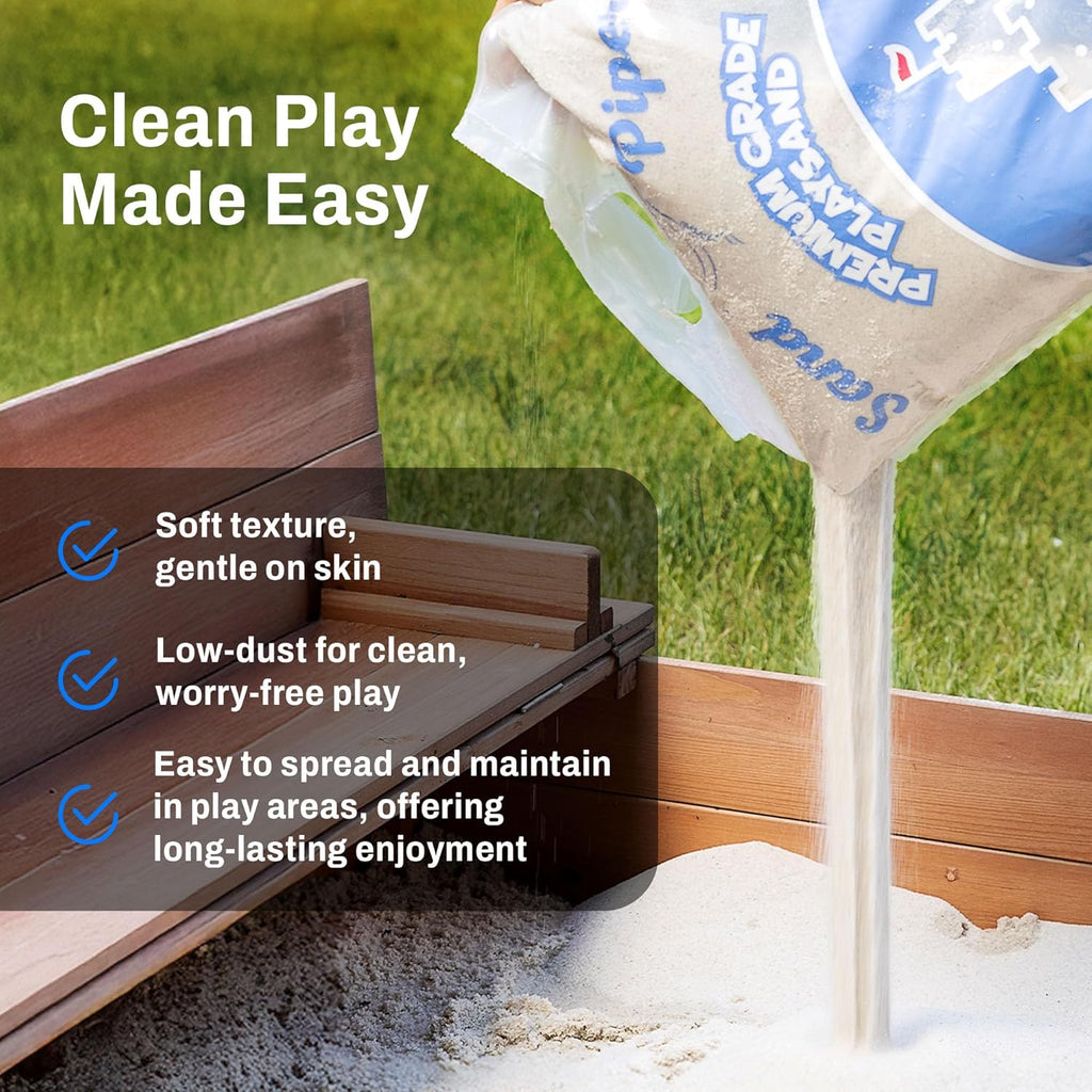 Sandpiper Multiuse Play Sand for Kids - 50 Lbs Indoor Outdoor Silica Sand for Sandbox, Craft Table, Sensory Bin Filler, & Building Beach Castles