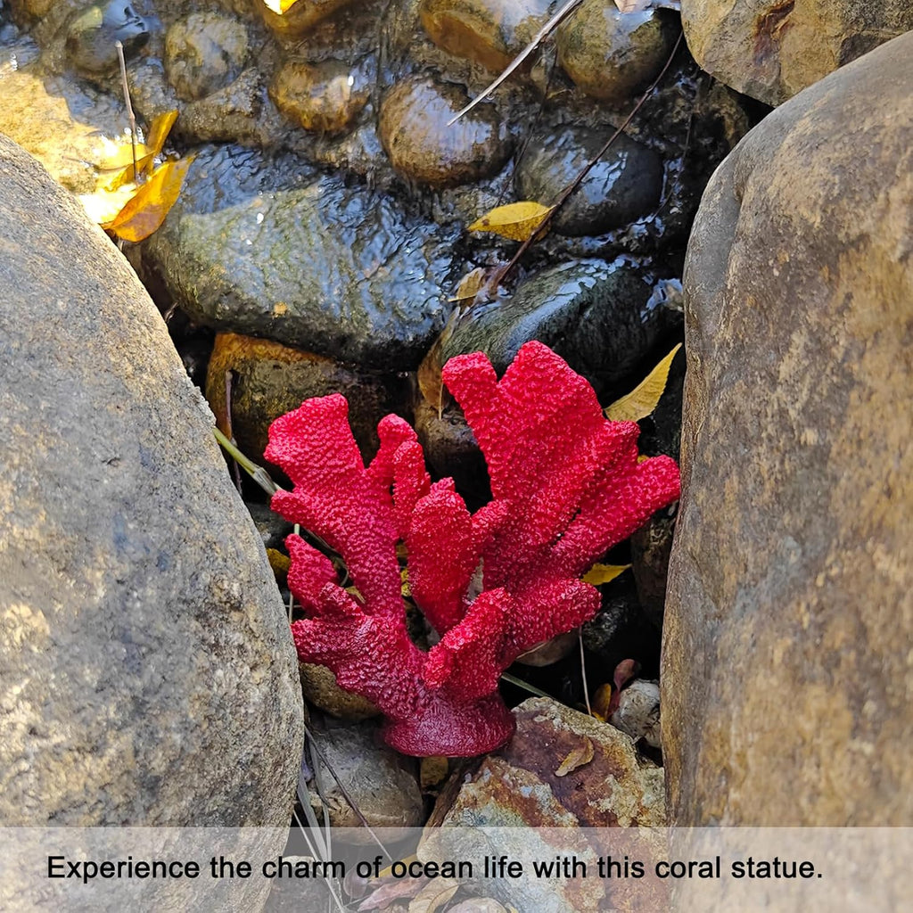 Beach Style Lifelike Coral Figurine, Coral Reef Statue, Ideal for Home Decor and Ocean Themed Decoration