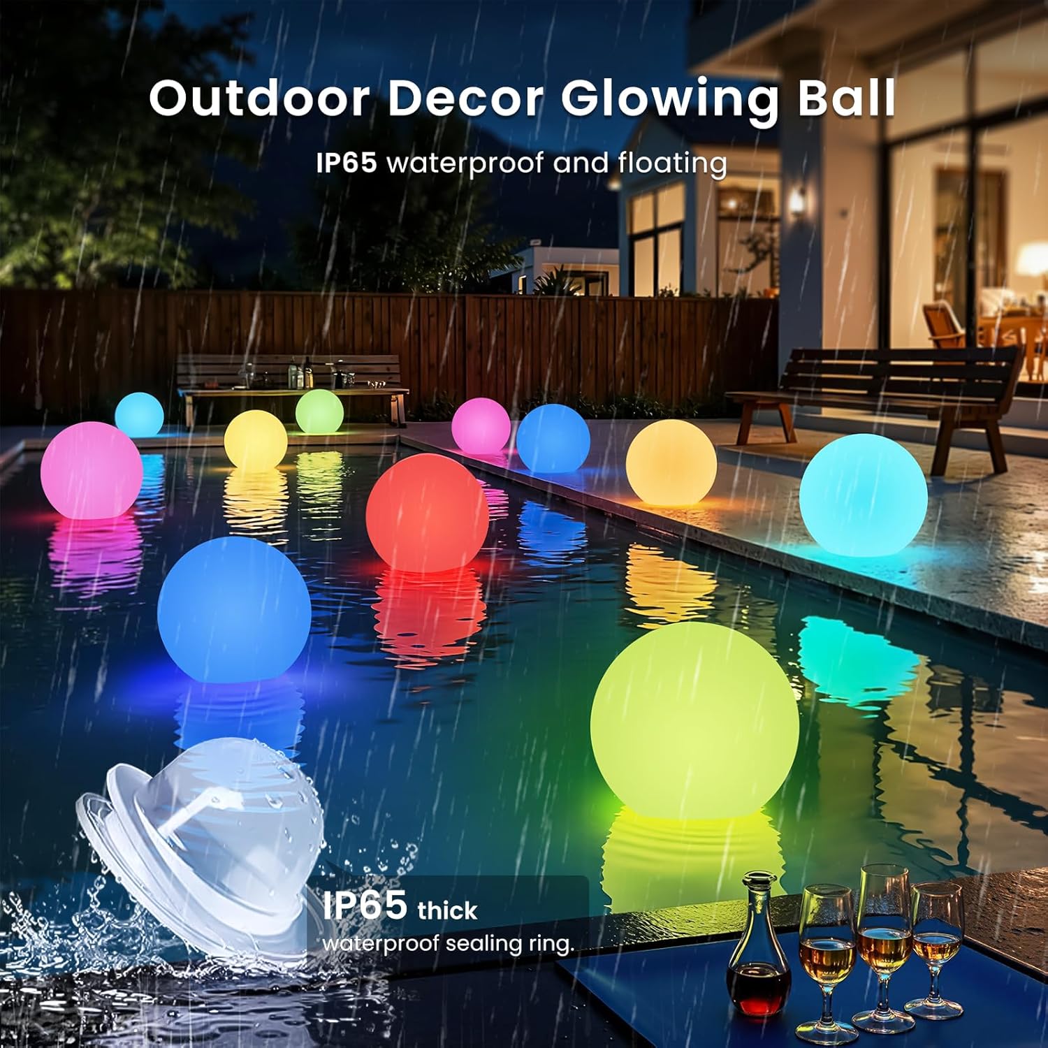 LOFTEK 16-inch Large Nursery Night Light Ball: 16 Colors Change Floating Light with Remote Control, Rechargeable and Waterproof Night Lights,for Home Decor Study Area, Living Room