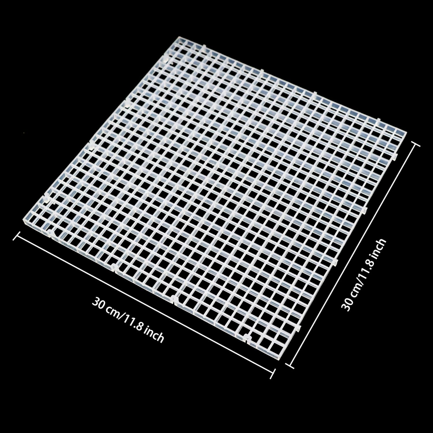 ALEGI 24 Pcs Aquarium Fish Tank Divider Plastic Egg Crate Aquarium Filter Bottom Tray Grid Isolation Board Partition Net Pane Separator (L 24pcs)
