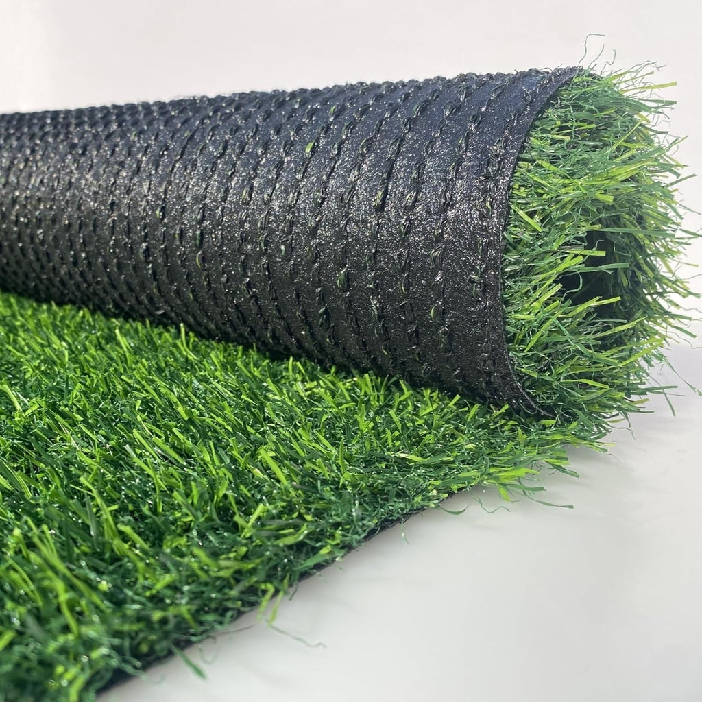 Artificial Grass Rug 5 ft x 24 ft, Synthetic Fake Grass Turf Mat for Indoor Outdoor Garden Home Decor, 0.8" Pile Height