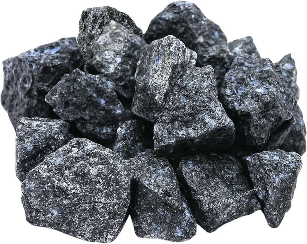 Amazing Gemstone 2 Pieces Larvikite Raw Crystals and Healing Stones, Natural Rocks for Tumbling and DIY Raw Stones and Crystals