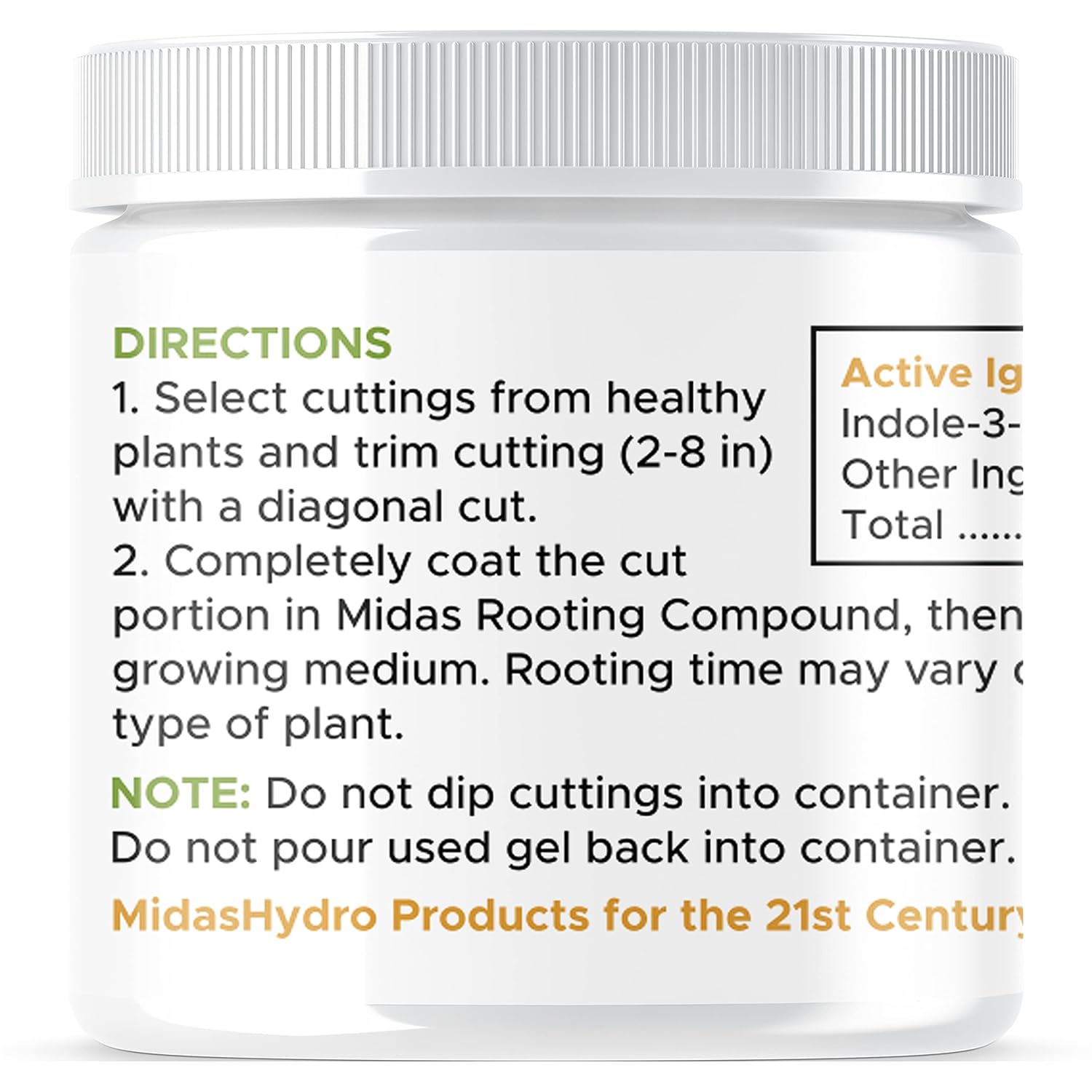 Rooting Hormone for Cuttings – .35 IBA Rooting Hormone - Cloning Gel Key to Plant Cloning - Midas Hydro Rooting Hormone for Cuttings 4oz - Rooting Gel for Professional and Home Based Growers