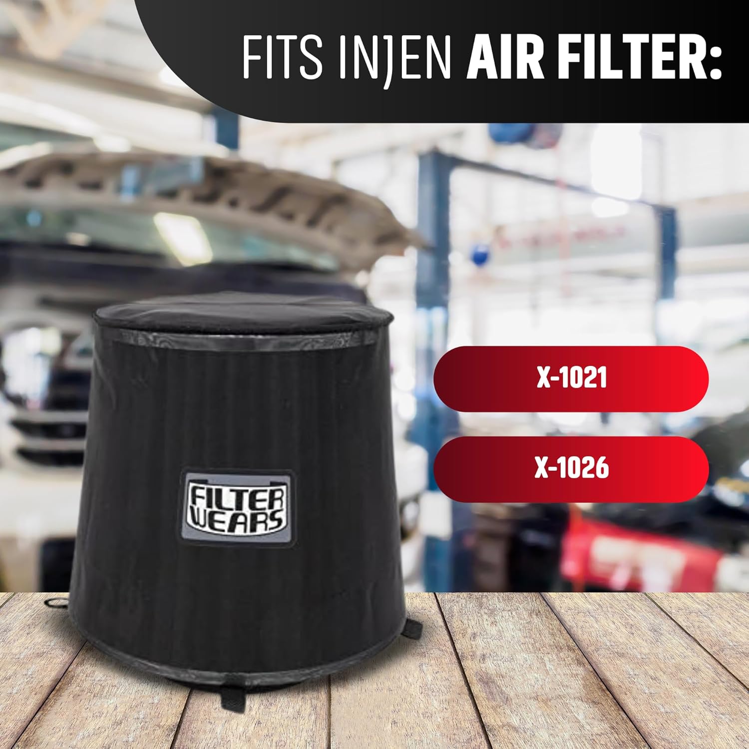 FILTERWEARS Pre-Filter F205K For Injen Air Filter X-1021-BB X-1021-BR X-1026-BB, Hydroshield X-1037