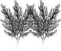 Christmas Glitter Stems 24pcs Artificial Pine Tree Picks for Christmas Tree Ornaments fillers, DIY Xmas Wreath, Crafts, Garland, Holiday, Party, Wedding and Home Decoration (Black)