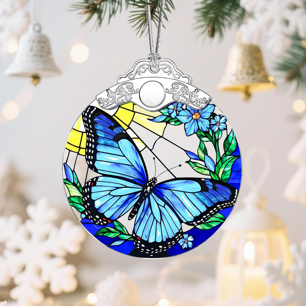 Butterfly Christmas Ornaments: Christmas Tree Ornaments, Holiday Decor for Butterfly Lover, Stocking Stuffers, Gift Ideas, Housewarming Gift, Xmas Gifts & Gifts for Women, Friends and Neighbors