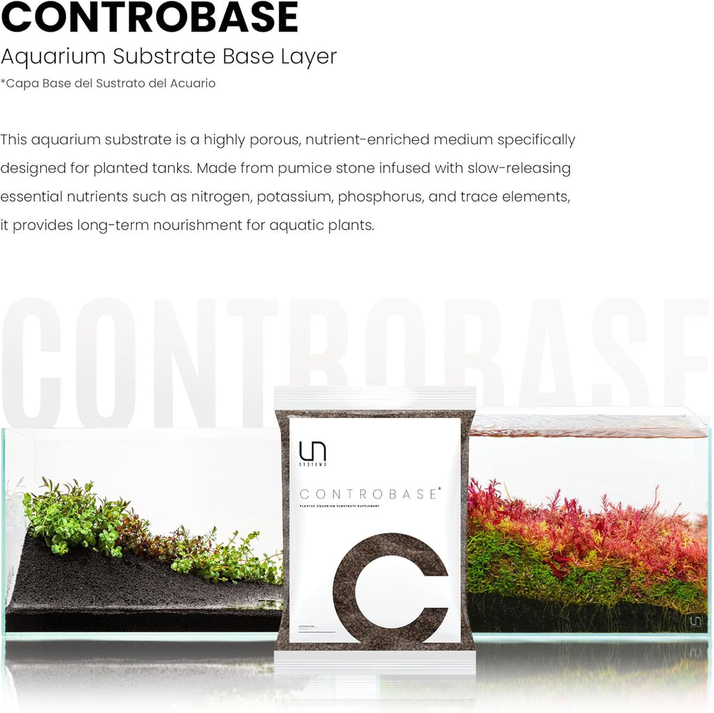 Ultum Nature Systems Controbase – Nutrient-Rich Aquarium Substrate for Live Plants, Fish Tank Aqua Soil for Planted Aquarium, Aquascaping - Aquarium Base Layer, Fertilizing Substrate - 2L, 2.5LB