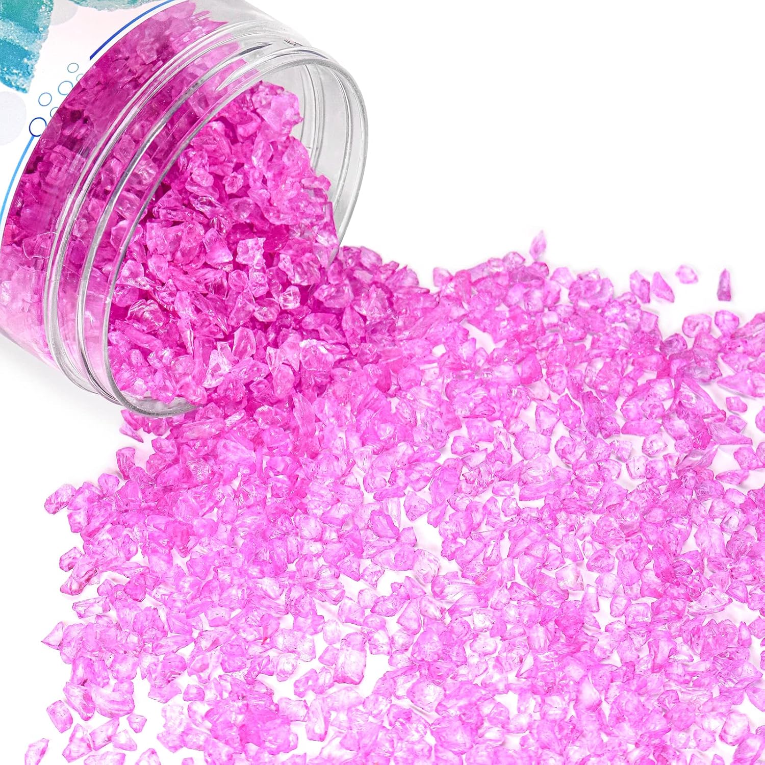 Crushed Glass for Resin Art - 3-6mm Purple, 1.5lb | Broken Glass Pieces for Crafts, Vase Filler & Decorative Stones