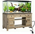 Farmhouse 55-75 Gallon Fish Tank Stand, Aquarium Stand with Power Outlet, 1400LBS Heavy Duty Fish Tank with Stand for Fish/Turtle/Reptile Terrarium
