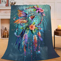 Hummingbird Throw Blanket Hummingbird Bird Stuff Gifts for Kids Girls Boys Adults Women Man Soft Cozy Warm Plush Fluffy Fuzzy Fleece Blanket Decor 40''X50''
