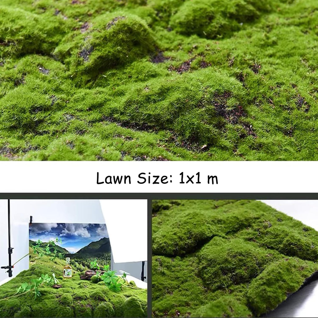 Artificial Moss Turf, 1x1m(3.2x3.2ft) DIY Simulation Artificial Moss for Patio, Balcony, Deck, Yard, Art Wall, Florist Decor