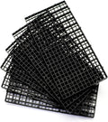 ALEGI Aquarium Fish Tank Divider Plastic Egg Crate Aquarium Filter Bottom Tray Plastic Grid (S 6pcs Black)