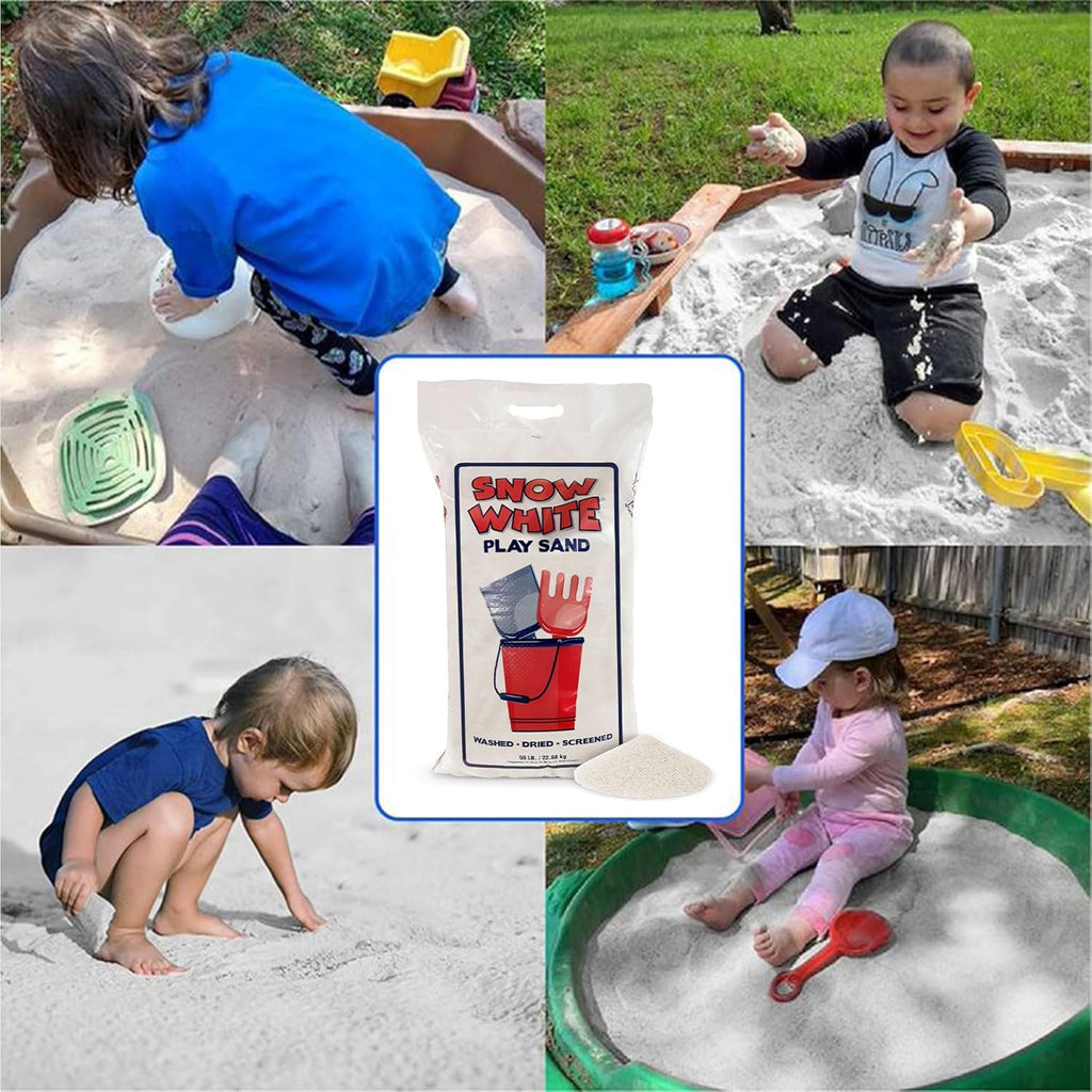 Large 50 Pound Play Sand, Finely Graded, Fully Washed and Easy to Use for Children's Art, Trays, and Sandbox, 1 Pack