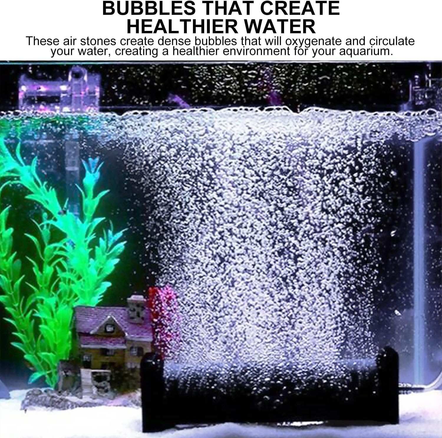Air Stone Bubble Diffuser Ball - for Aquarium Air Pump and Fish Tanks, Gray, Pack of 10pcs