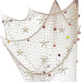 79 x 59 inch Nature Fish Net Wall Decoration with Colorful Sea Shells and 10 Pcs Natural Starfish Ocean Themed Mediterranean Style Fishing Net for Beach Party,Wedding,photography Wall Decoration