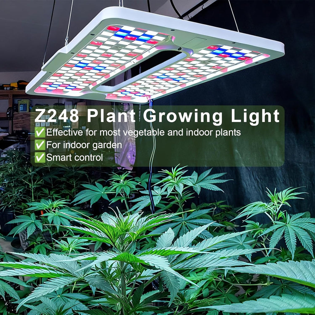 22" x 10" Grow Lights for Indoor Plants and Vegetables, Full Spectrum LED Growing Lamp for Indoor Garden Greenhouse - Features Two Smart Light Mode, 12~23H Timer - 2 Pack (2 in Series White)