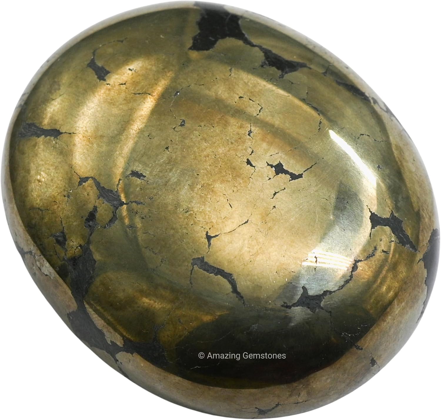 Amazing Gemstone Pyrite Crystals and Healing Stones - Large Palm Stone Crystals Piedra, Crystal for Good Luck, Positive Energy, Meditation - Unique Stocking Stuffers and Birthday Gifts for Women, Men