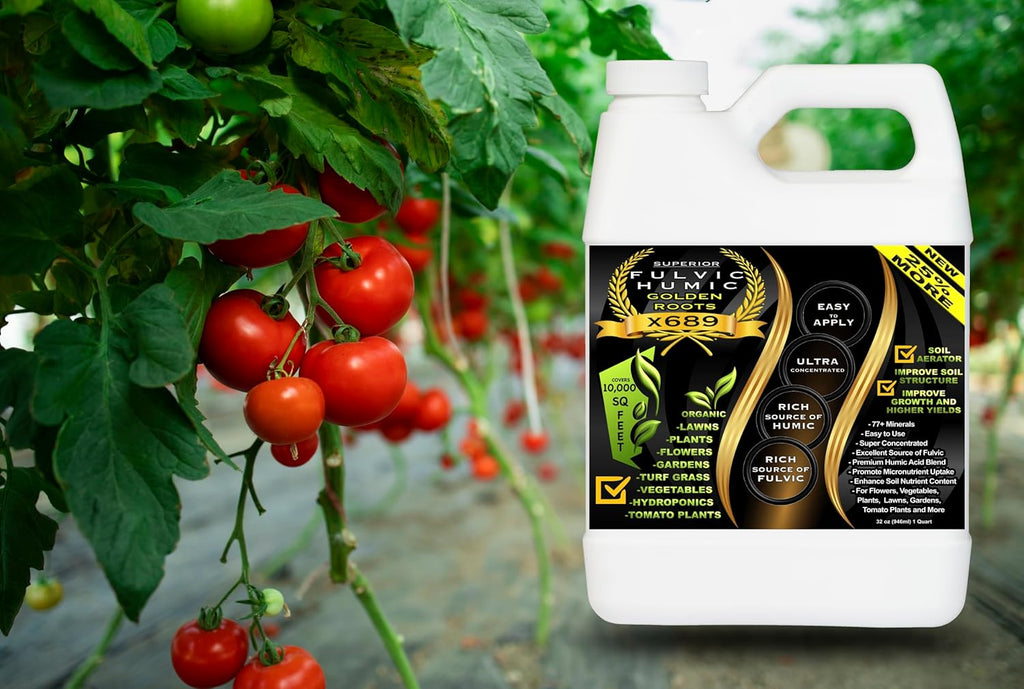 Humic Acid & Fulvic Acid Liquid Concentrate - 10,000 sq ft - Organic Plant Food Enhancer for Lawn, Plants, Turf Grass & Garden Soil