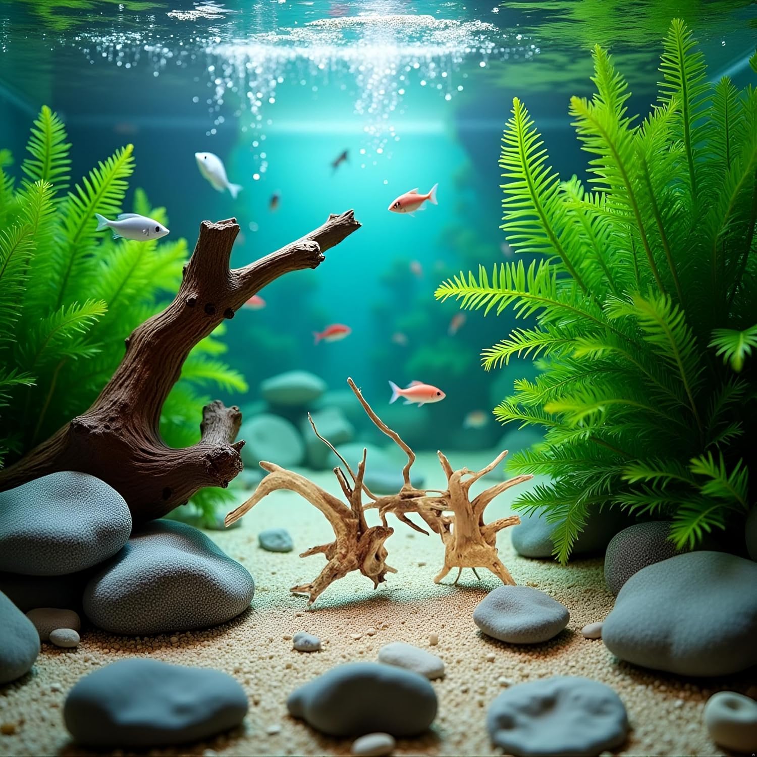 Tustao Aquarium Driftwood Branches Natural Wood Reptiles Trunk Wood Fish Tank Decoration Plant Stump Ornament Landscaping, Fish Tank Decoration, 8-10cm