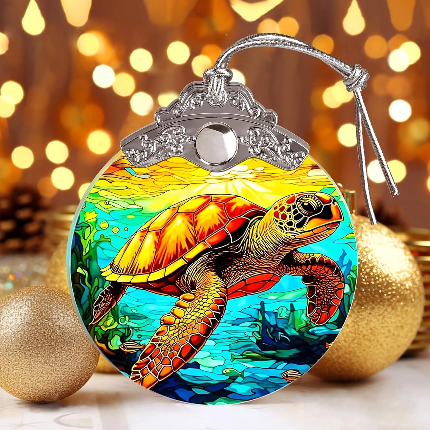 Sea Turtle Ornament - Christmas Keepsake & Stocking Stuffer - Turtle Gift