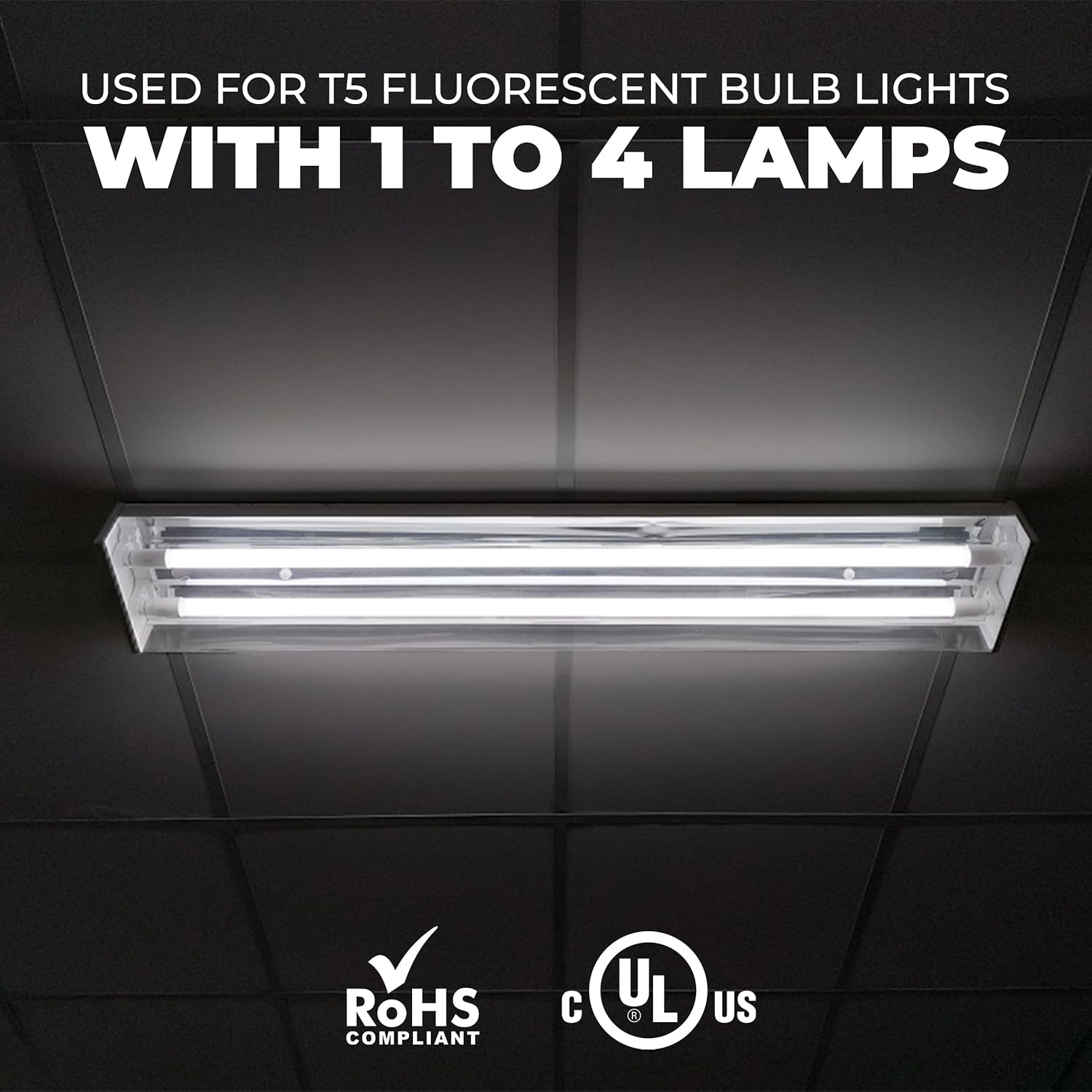 OHLECTRIC Replacement for ICN-4S54-90C-2LS-G, 4 Lamp, T5 Fluorescent Electronic Ballast (4-Pack) 120-277 Volt - Instant Start - Standard and Energy Efficient Ballasts, UL Approved (4)