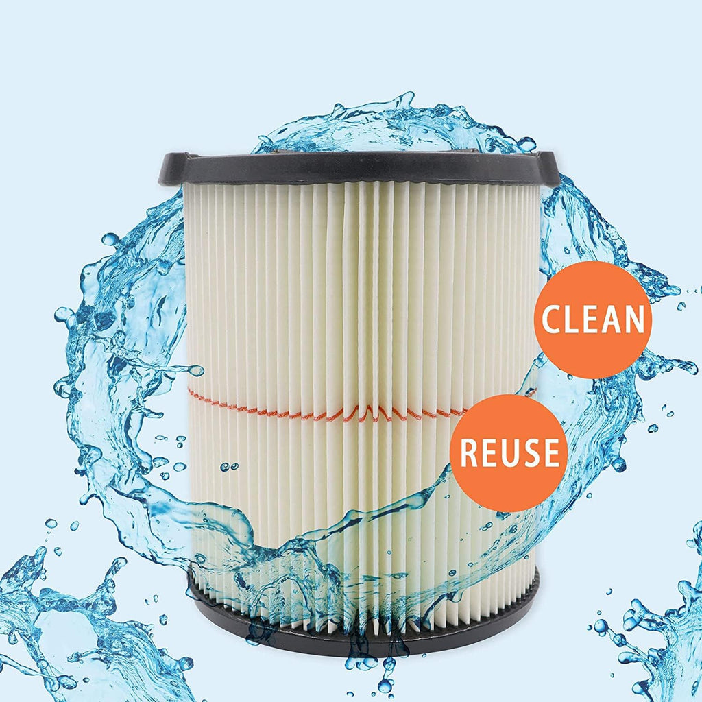 Replacement Filter For Craftsman 009-38754 CRAFTSMAN CMXZVBE38754 Red Stripe General Purpose Wet Dry Vac Replacement Filter for 5 to 20 Gallon shop vacuums 2pcs