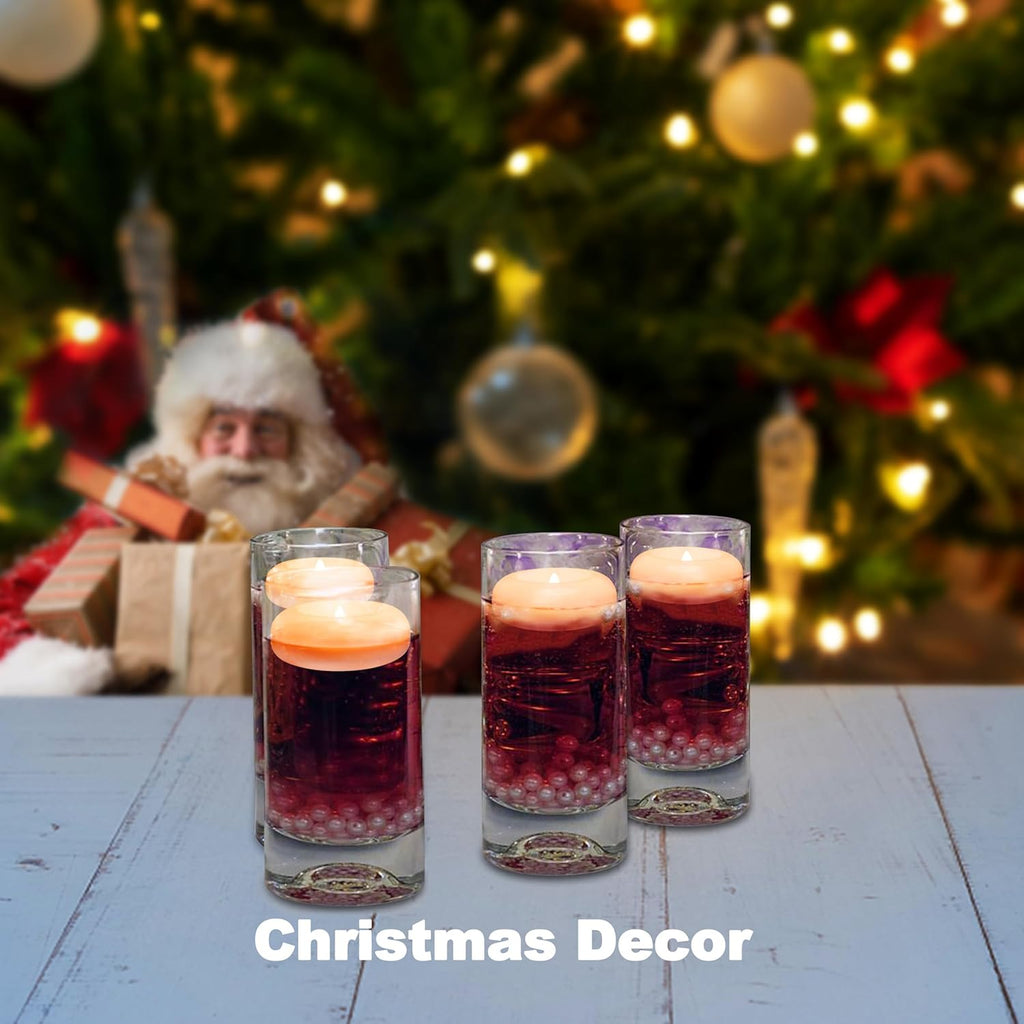 Aignis 24pcs LED Flameless Floating Candles, Burning Time Over 120 Hours, 3 Inch Plastic Battery Operated Tealights, Cozy White Light for Pool/Bathtub/Hot Bath/Wedding Centerpiece Decor Décor