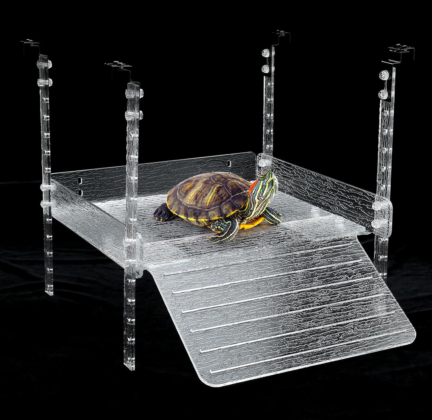 Hanging Turtle Basking Platform for Aquatic Turtles 20 55 Gallon, 40 Gallon Long Tank, Aquatic Reptile Ramp Dock, Turtle Terrace, Turtle Tank Accessories